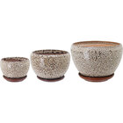 Cachepô Cerâmica Bege 3pç