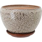 Cachepô Cerâmica Bege 3pç