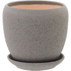 Cachepô Cerâmica Cinza 3pç