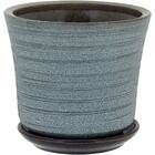 Cachepô Cerâmica Cinza 3pç