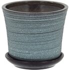 Cachepô Cerâmica Cinza 3pç