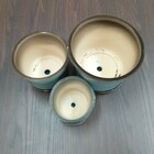 Cachepô Cerâmica Cinza 3pç