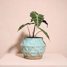 Cachepô Cerâmica Dimond - Turquesa