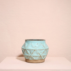 Cachepô Cerâmica Dimond - Turquesa