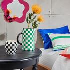 Cachepô Cerâmica Preto Branco 10cm - A\casa