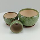 Cachepô Cerâmica Verde 3pç