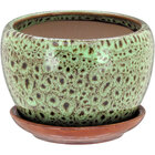 Cachepô Cerâmica Verde 3pç