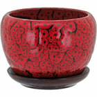 Cachepô Cerâmica Vermelho 3pç