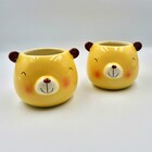 Cachepo De Ceramica - 2 Ursos Pardo