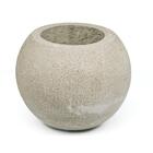 Cachepô De Concreto Artesanal Decorativo Bola 10,8cm Cinza