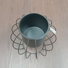 Cachepô Decorativo Vaso Planta Metal 25x29x29cm Preto