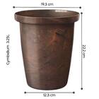 Cachepô Elegance Cônico Cymbidium (3,25l) Café Nutriplan