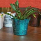 Cachepô Elegance Floral Médio (1l) Branco Carrara Nutriplan