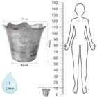 Cachepô Elegance Floral Médio (1l) Branco Carrara Nutriplan