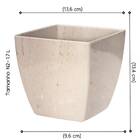 Cachepô Elegance Quadrado 02 (1,7l) Travertino Nutriplan