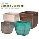 Cachepô Elegance Quadrado 03 (2,4l) Travertino Nutriplan