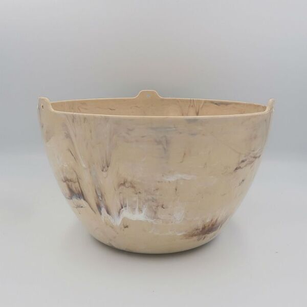 Cachepo Elegance Redondo 15x24 Cm - Travertino - Kit 06 Un