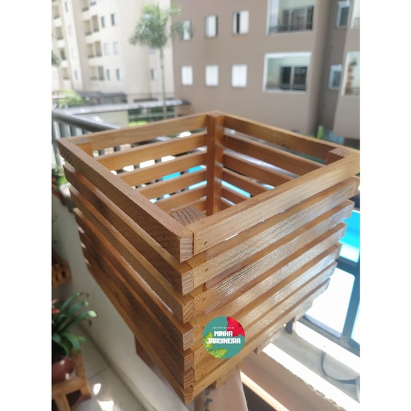 Cachepô, Jardim Vertical, Cachepot De Madeira, Vaso Cachepô C3