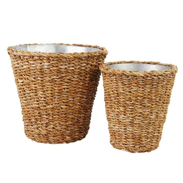 Cachepô Juta E Metal Com 2 Peças - A\casa