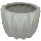 Cachepô Losango Cerâmica Medio Off White Fosco