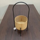 Cachepô Metal 50x18x18cm Bege Vaso Decorativo Planta