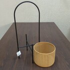 Cachepô Metal 50x18x18cm Bege Vaso Decorativo Planta