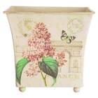 Cachepô Quadrado Vintage Lata (15x14) Top Garden