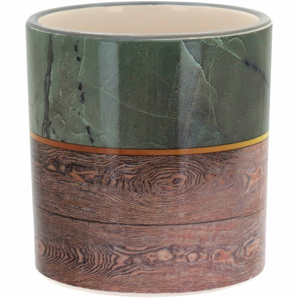 Cachepô Vaso De Planta Decorativo 10x10x10cm Cerâmica Verde