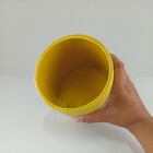 Cachepô Vaso De Planta Decorativo 13x15x15cm Cerâmica Amarelo