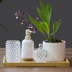 Cachepô Vaso De Planta Decorativo 13x15x15cm Cerâmica Branco