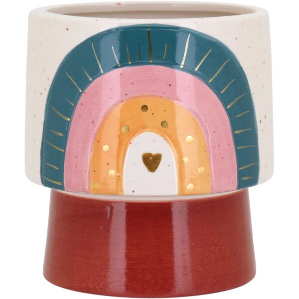 Cachepô Vaso De Planta Decorativo 15x14x14cm Cerâmica Color