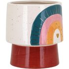 Cachepô Vaso De Planta Decorativo 15x14x14cm Cerâmica Color