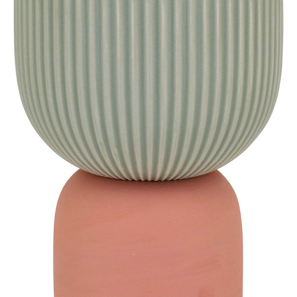 Cachepô Vaso Decorativo Enfeite Planta Cerâmica 20x15x15cm Ve