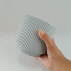 Cachepô Vaso Decorativo Home&co Cerâmica 12x13x13cm Cinza