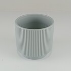 Cachepô Vaso Decorativo Home&co Cerâmica 12x13x13cm Cinza