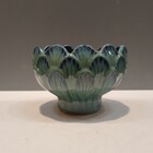 Cachepô Vaso Decorativo Planta Cerâmica 10x15x15cm Azul