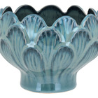 Cachepô Vaso Decorativo Planta Cerâmica 10x15x15cm Azul