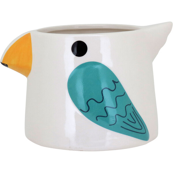 Cachepô Vaso Decorativo Planta Cerâmica 12x19x19cm Creme