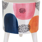 Cachepô Vaso Decorativo Planta Cerâmica 15x13x13cm Color