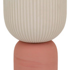 Cachepô Vaso Decorativo Planta Cerâmica 20x15x15cm Creme