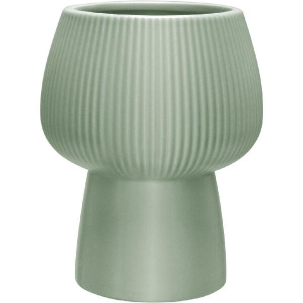 Cachepô Vaso Decorativo Planta Home&co Cerâmica 16x12x12cm Ve