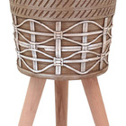 Cachepô Vaso Decorativo Planta Resina 52x31x31cm Bege