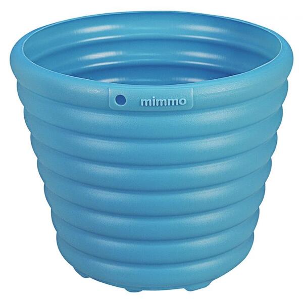 Cachepo Vaso Mimmo Para Jardim Em Plastico 1,7 Litros Azul Tr