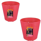 Cachepo Vaso Mimmo Para Jardim Em Plastico 5,5 Litros Rosa Tr