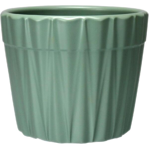 Cachepô Vaso Planta Decorativo Home&co Cerâmica 10x12x12cm Ve