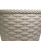 Cachepô Vaso Redondo De Plástico 750ml 11cm Rattan Palha