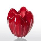 Cachepot/ Vaso Cristal Murano Charming Vermelho Intenso