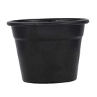 Cachepot Alumínio sem Alça Preto Pequeno