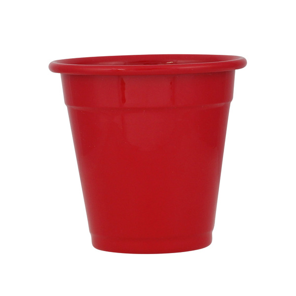Cachepot Alumínio Vermelho Pequeno