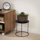 Cachepot Baixo em Plástico 14x24cm Basalto Raiz